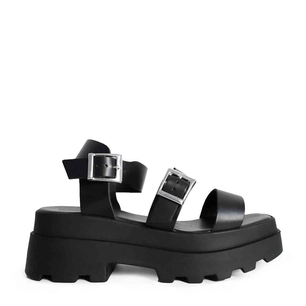 Altercore - Tove Plateau Sandaal - Zwart